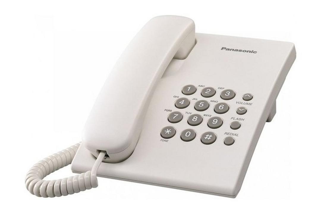 Panasonic Corded Telephone (KX-TS500FXW) - White