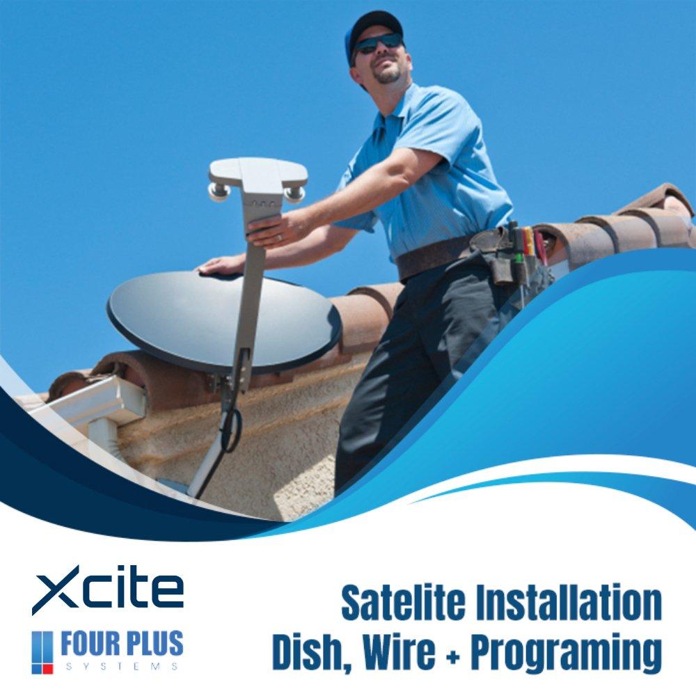 

Satellite install service (dish, wire + programming)