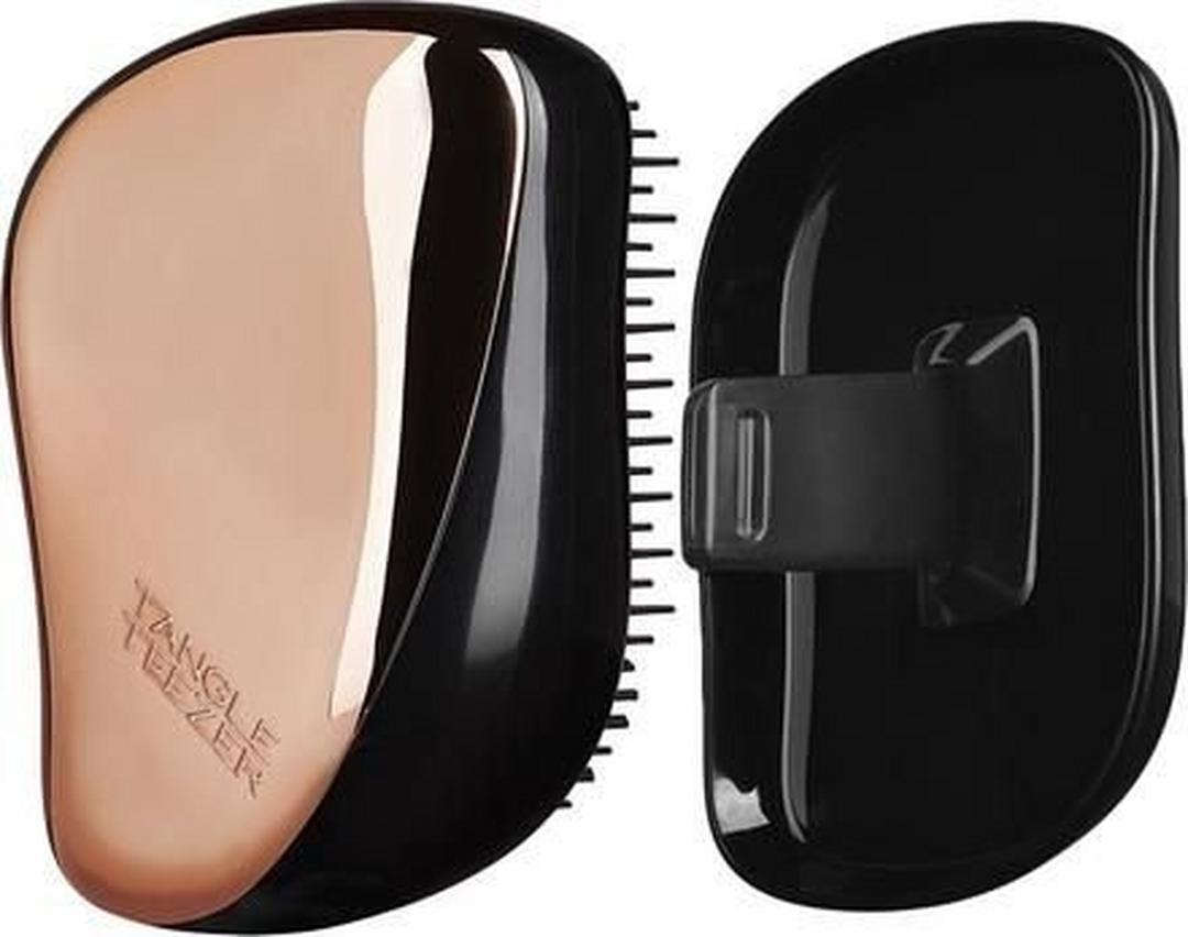 Tangle Teezer Compact Styler On-the-go Detangling Hairbrush - Black/Rosegold
