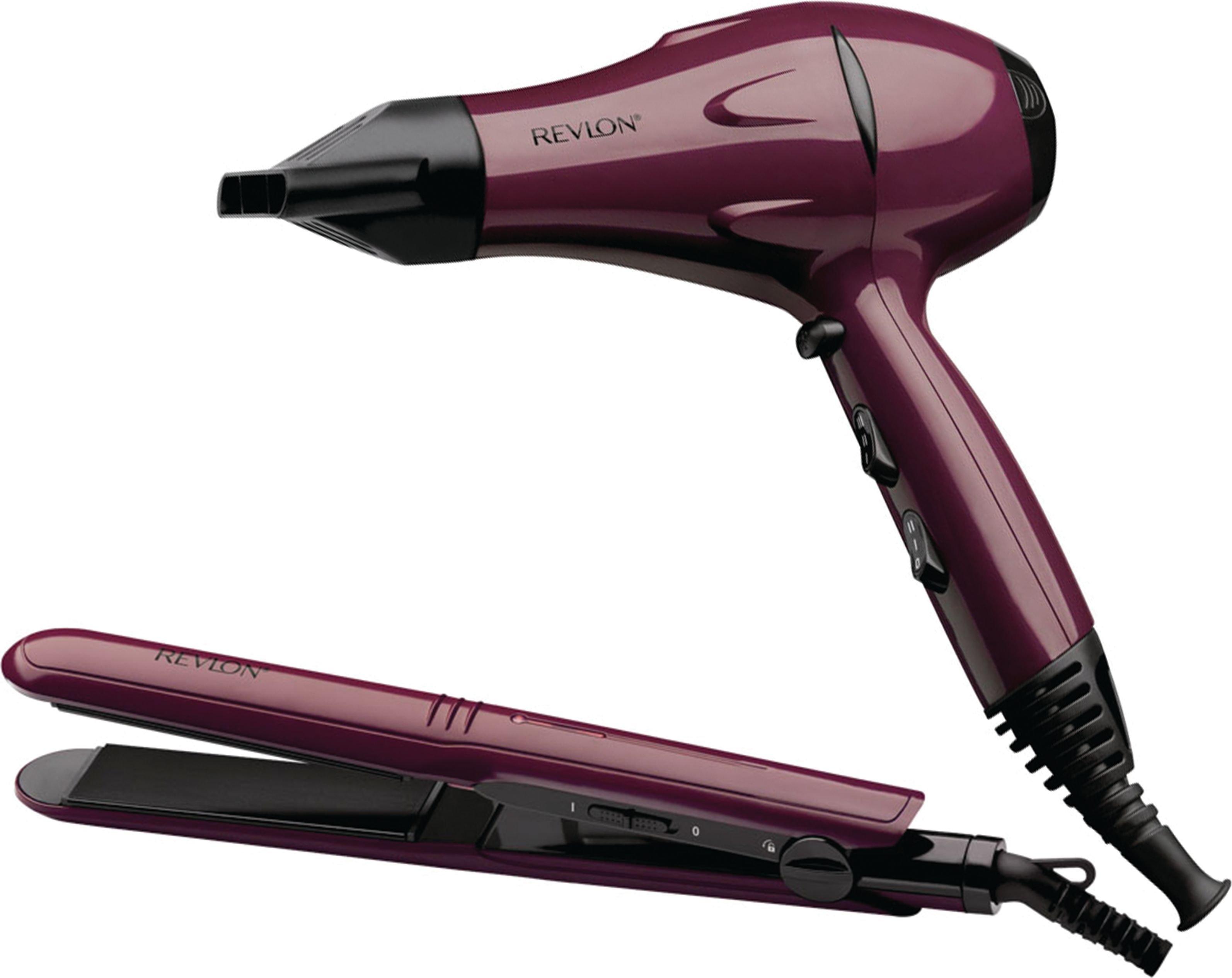 

Revlon styling dryer with straightener, 2000w, 3 heat settings, rvdr5230arb - purple