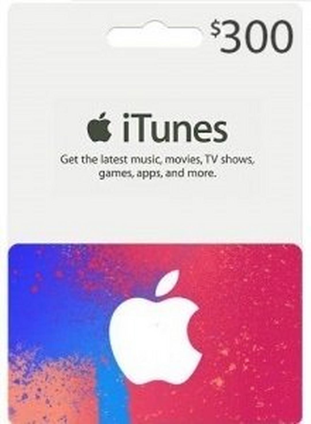 Apple iTunes Gift Card $300 (U.S. Account)