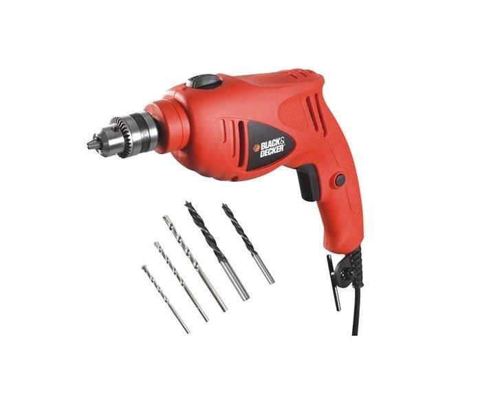 

Black+decker hammer drill 500w + 5 accessories (hd5010a5-b5) - orange