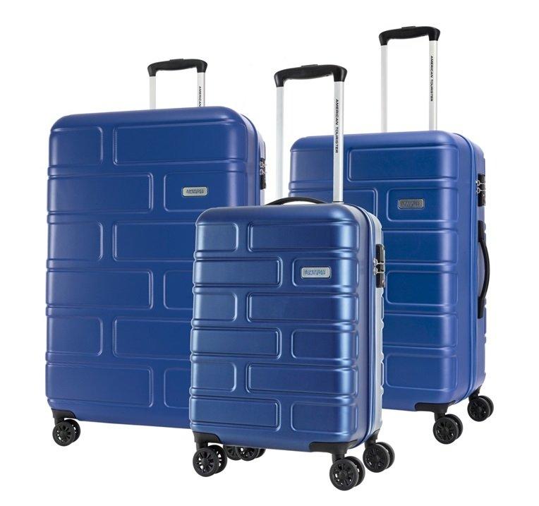 

American tourister bricklane hard luggage 3-piece set, ge3x71008 - blue
