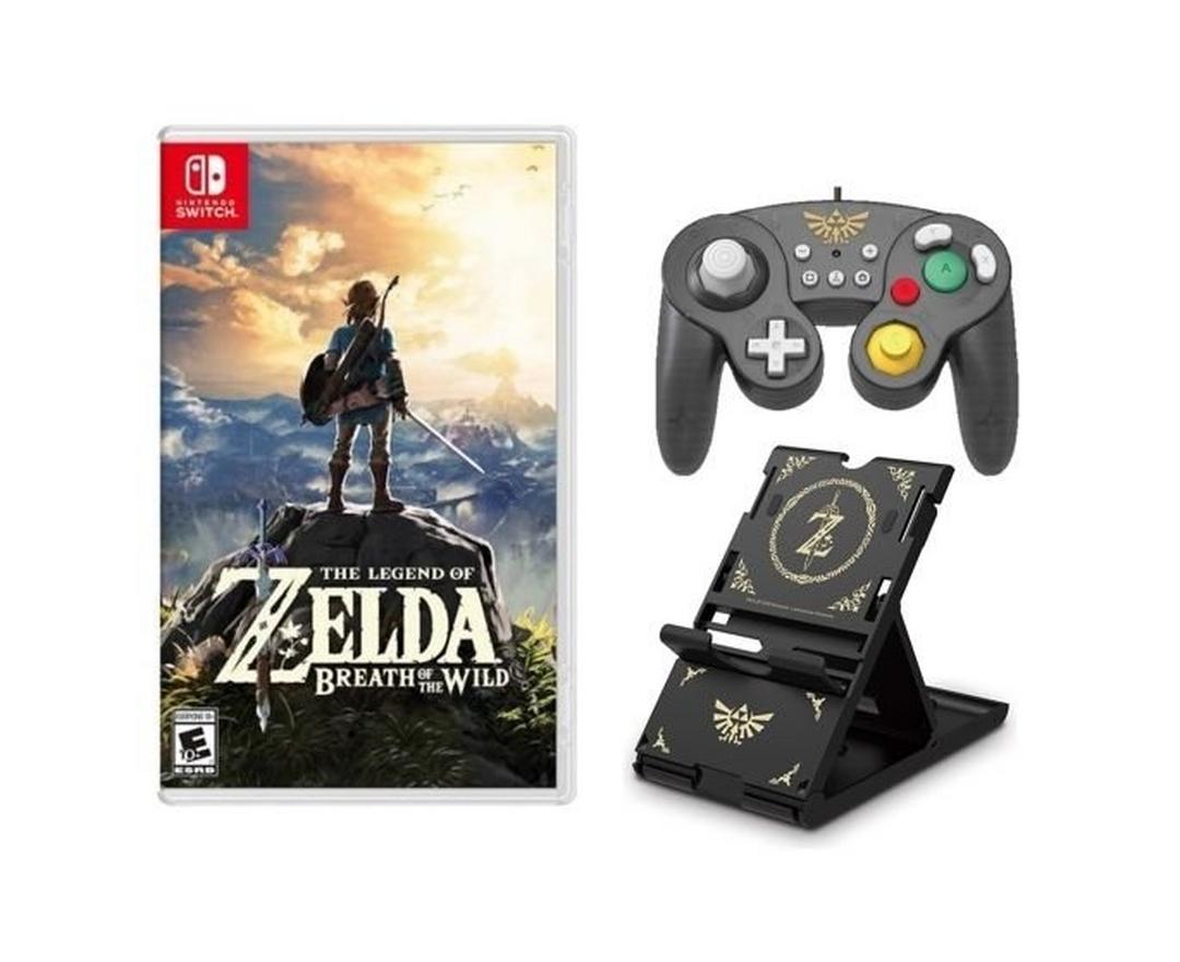 The Legend of Zelda: Breath of the Wild Game + Controller + Stand