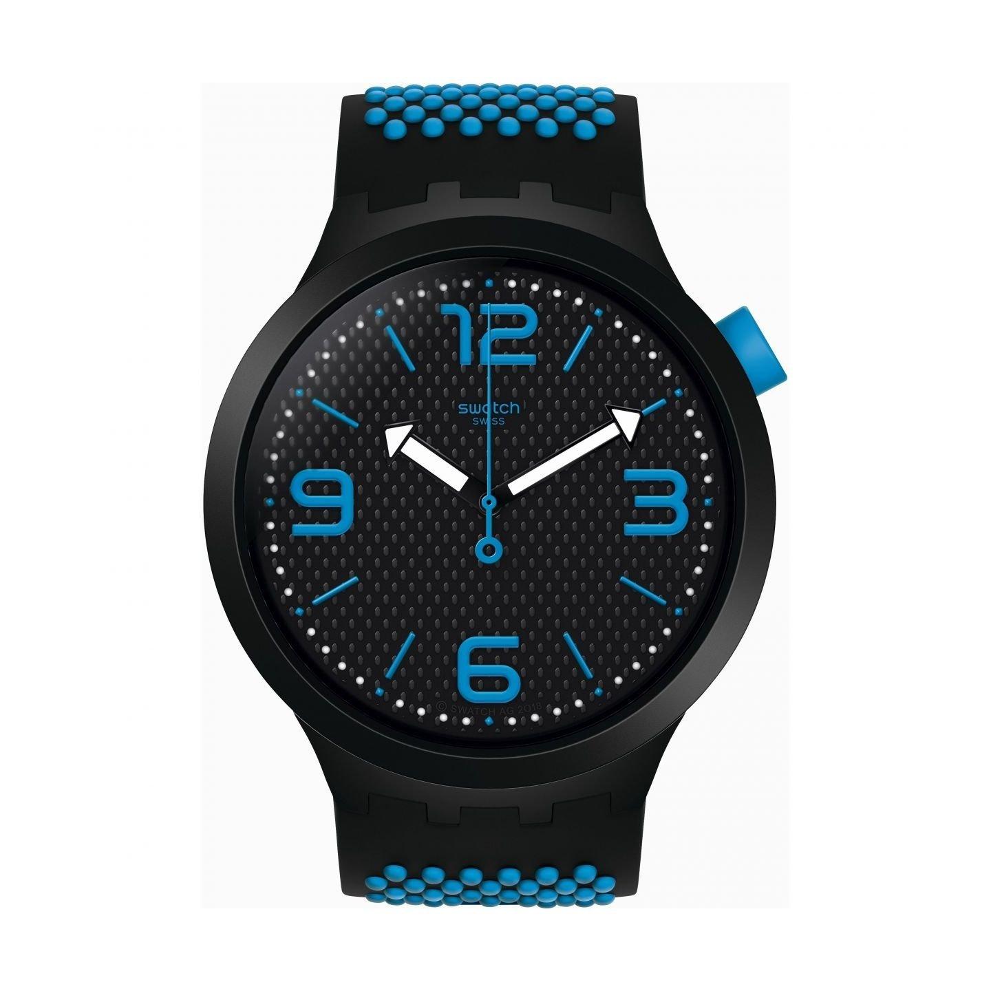 

Swatch bbblue quartz analog 47mm unisex rubber watch (so27b101)
