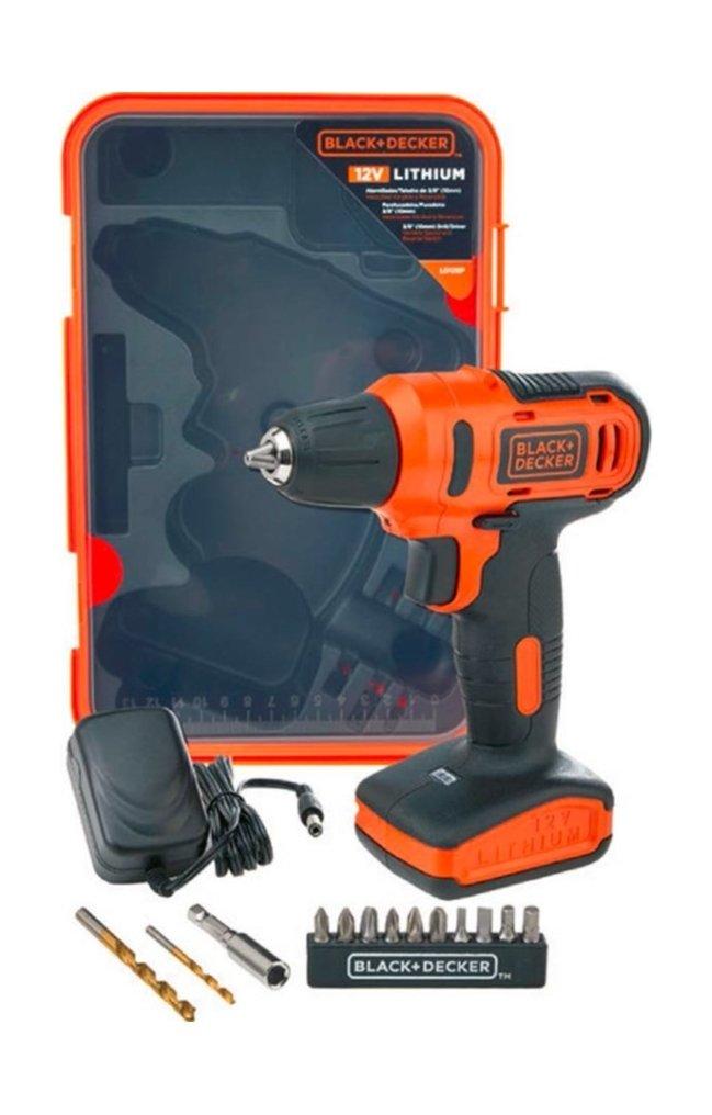 

Black + decker cordless drill driver 12v+13bits (ld12sp-b5)