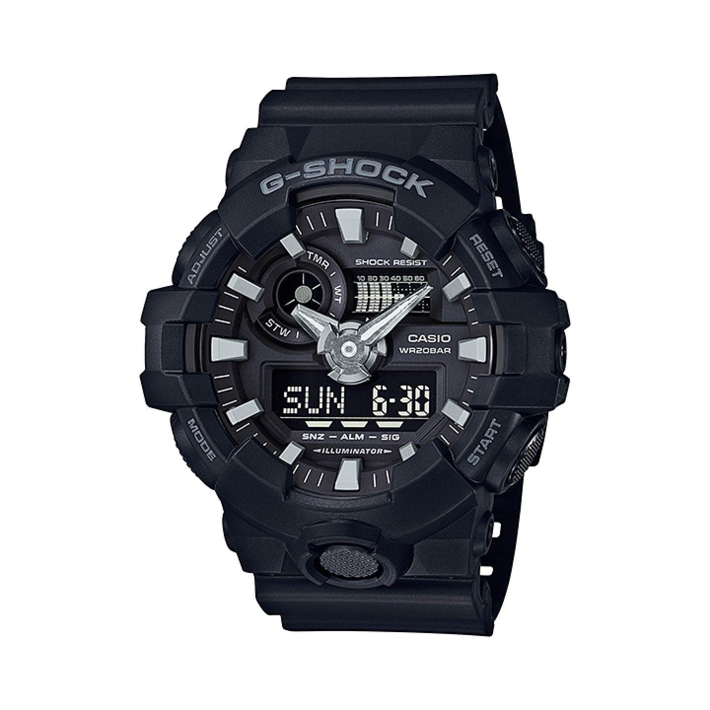 

Casio g-shock digital gents rubber watch (ga-700-1bdr)