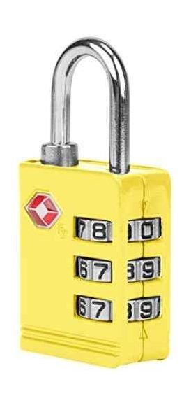 

American tourister 3-dial tsa combination lock - yellow