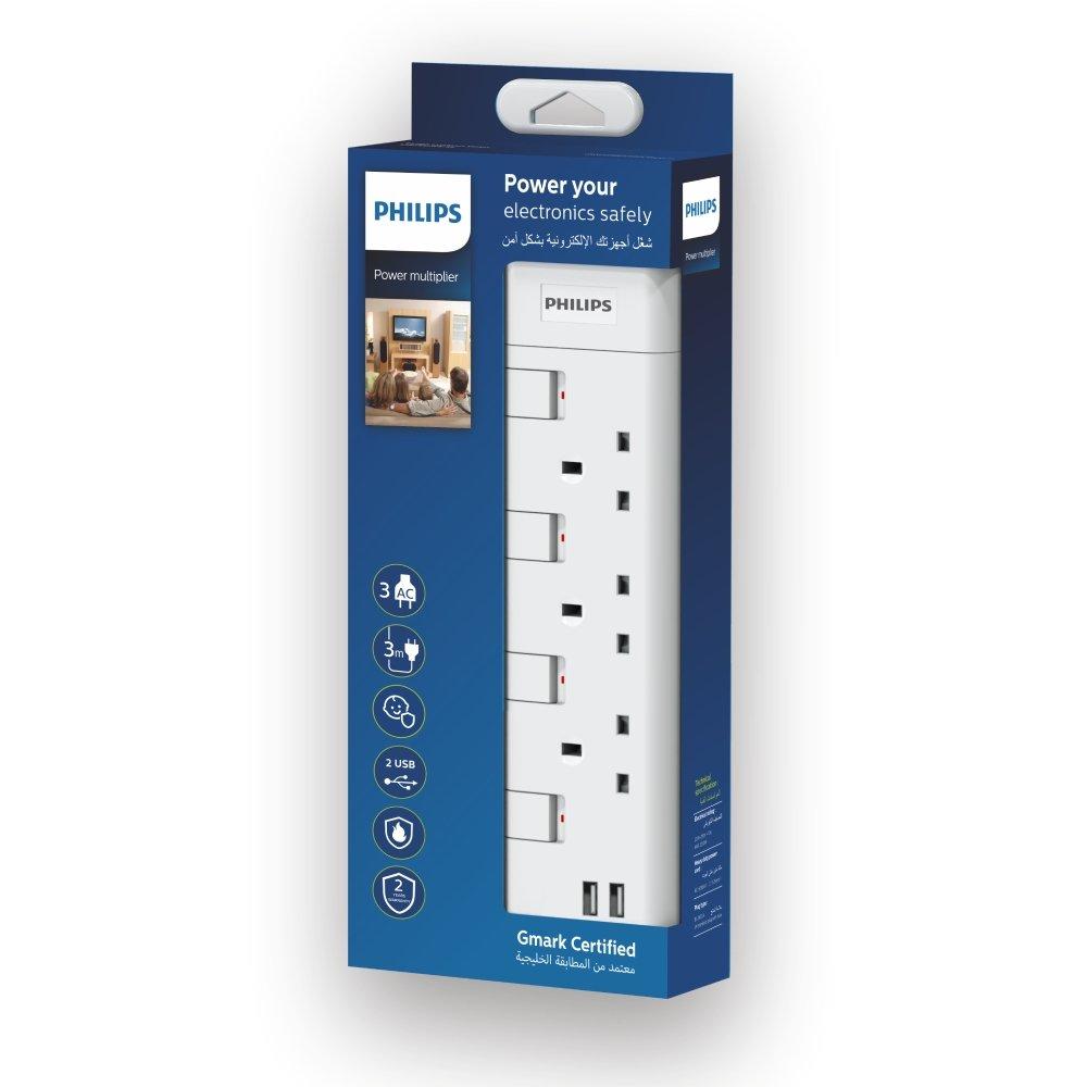 

Philips 3 universal outlets 3m extension cable