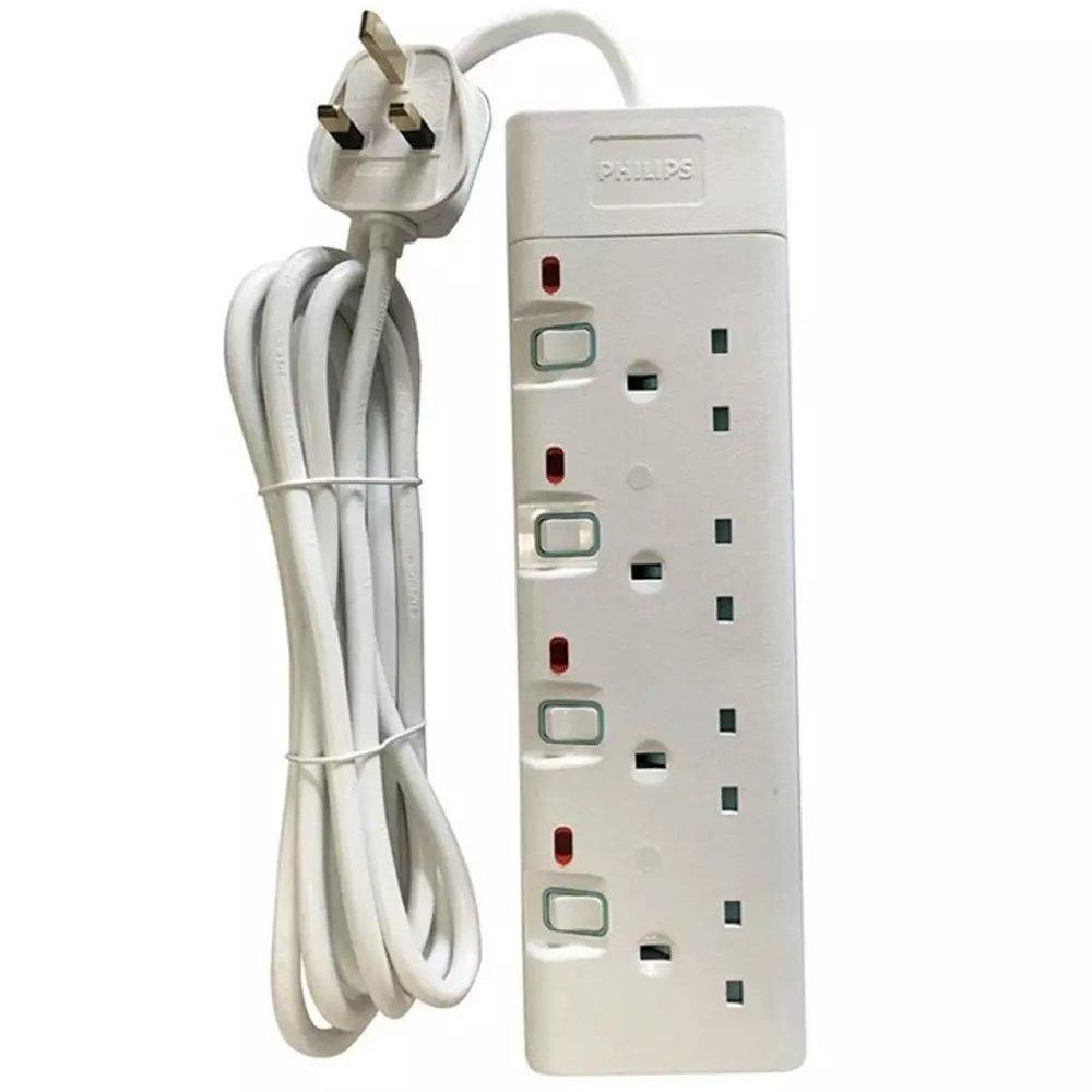 

Philips 4-sockets power extension 5m, spn1942wb/56 - white