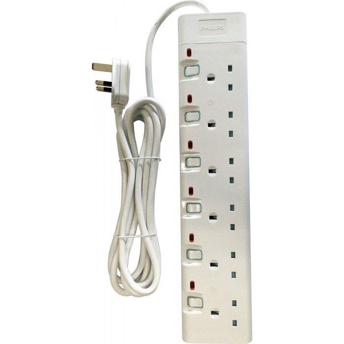 

Philips 6-sockets power extension 3m (spn1962wb/56) - white