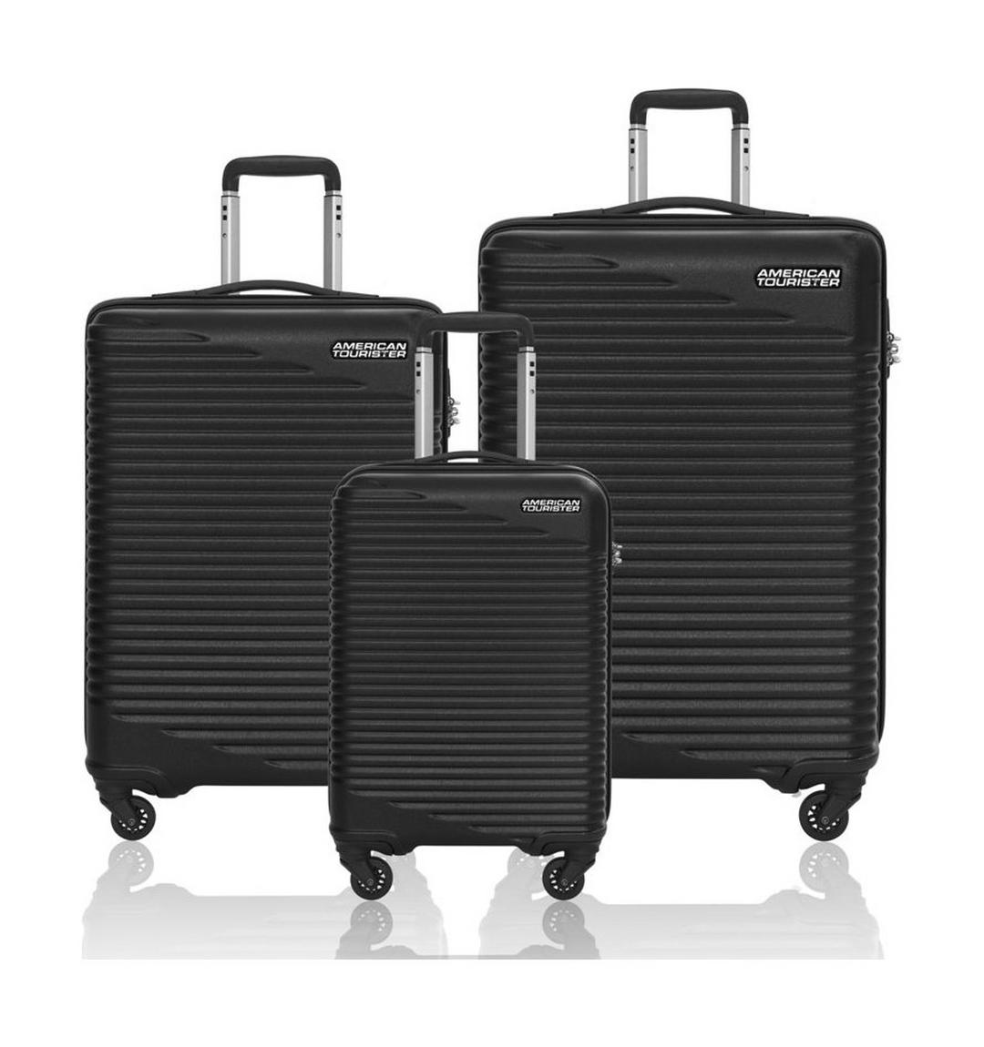 American Tourister Skypark Hardcase Luggage (Set Of 3) - Black