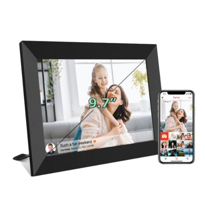 

Frameo 16gb 9. 7-inch touch music photo frame - black