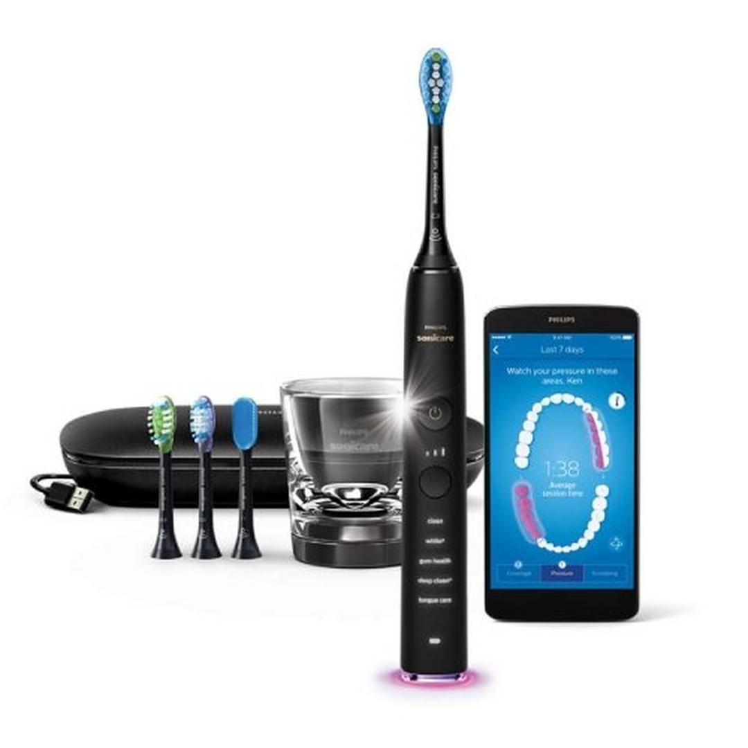 فرشاة الأسنان الكهربائية دايموند كلين بتقنية الأهتزازات الصوتية من فيليبس سونيكير – أسود (HX9924/16)
