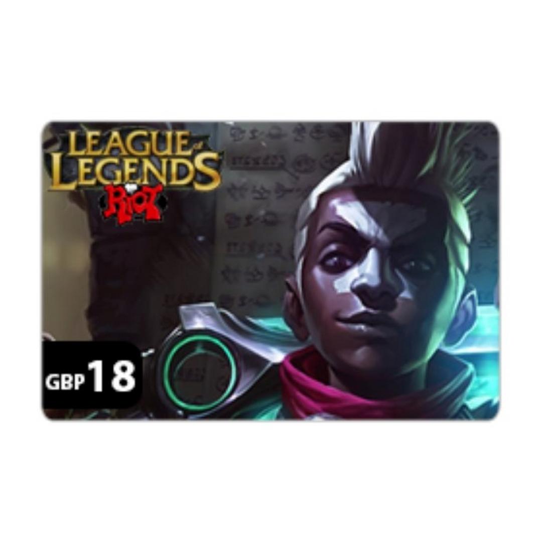 League Of Legends - GBP18 Riot Points Card