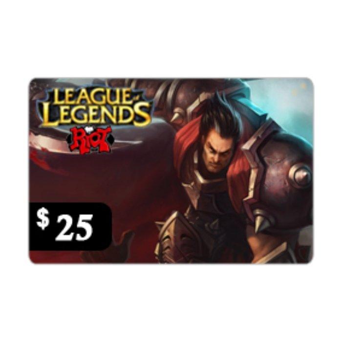 

League of legends - $25 card (north america)