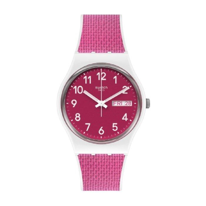 

Swatch quartz analog 34mm rubber unisex watch (swagw713)