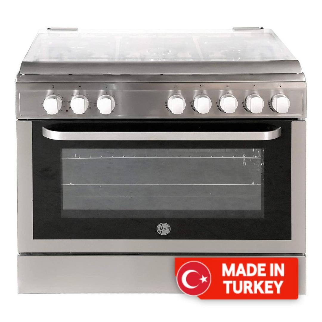 Hoover 90x60cm Gas Cooker - Stainless Steel (FGC9060-3D)