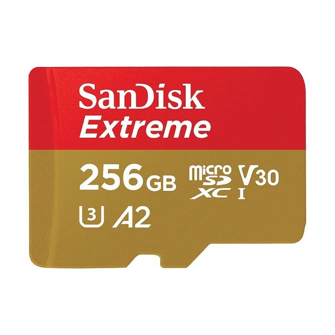 بطاقة الذاكرة سانديسك إكستريم - ٤ كي يو إتش إس-١ ميكرو إس دي إكس سي بسرعة ٩٠ ميجابايت / ثانية - سعة ٢٥٦ جيجابايت
