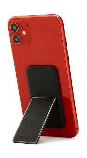 

Handlstick smooth leather smartphone holder- black