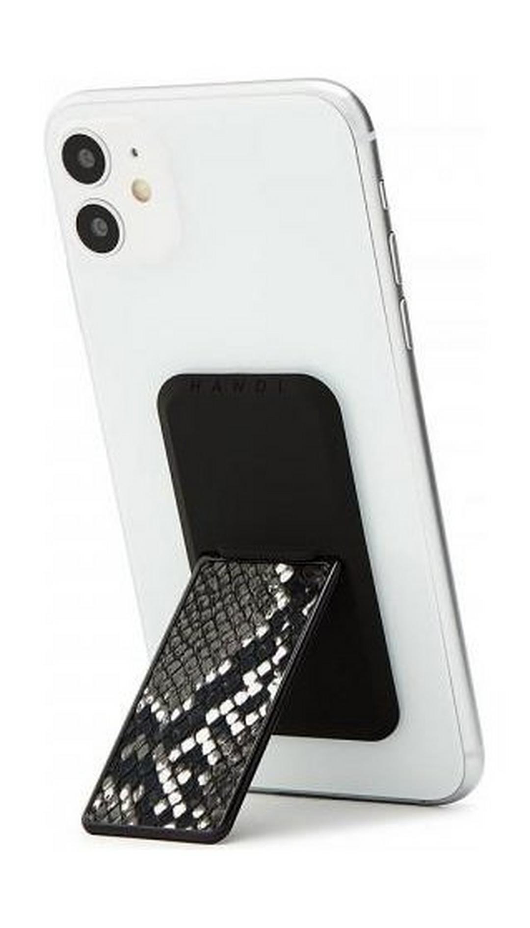 HANDLstick Smartphone Holder Animal Skin - Black/White Snake