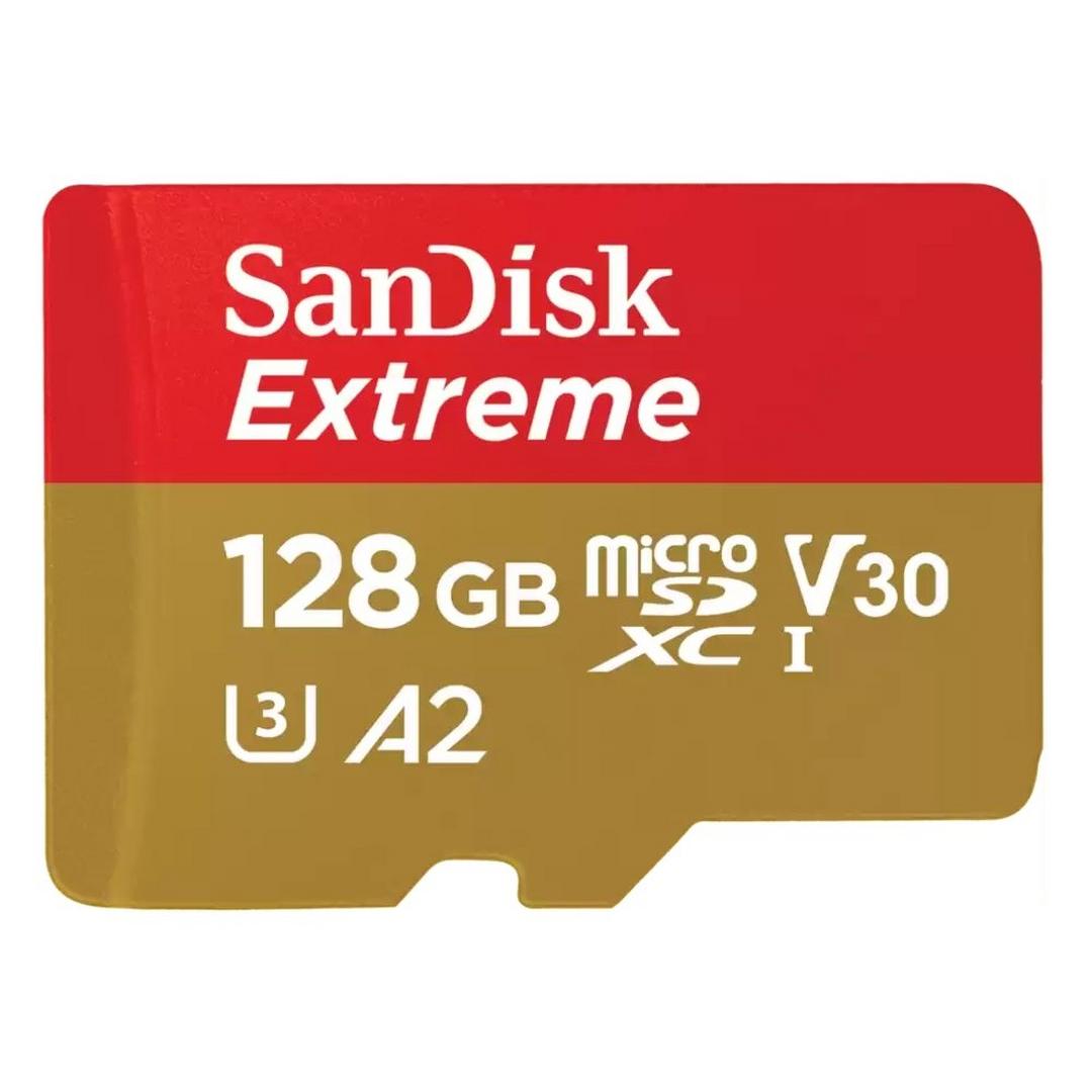 بطاقة ذاكرة سانديسك إكستريم ميكرو إس دي بسعة 128 جيجابايت الألعاب الهاتف