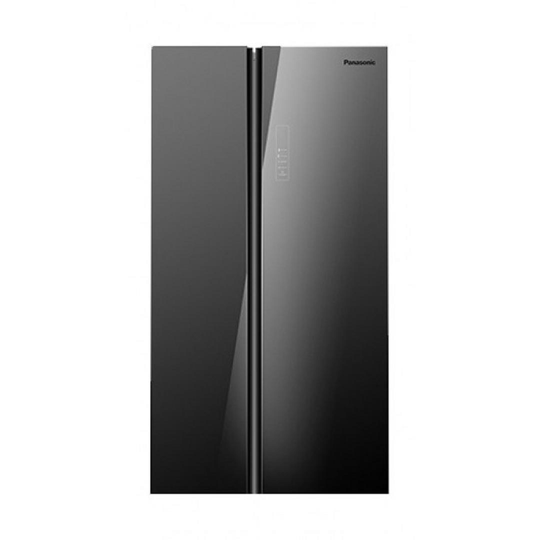 Panasonic 24.5CFT Side By Side Refrigerator and Freezer - Black (NR-BS702GKAS)