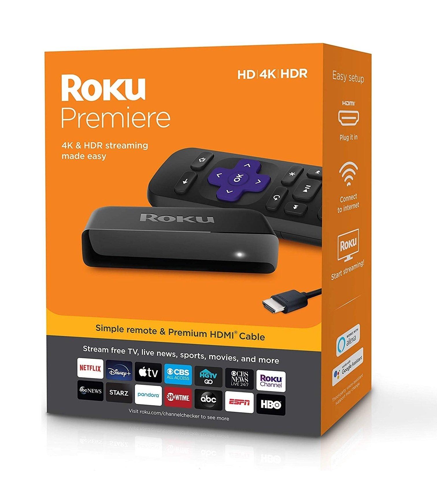 

Roku premiere 3920r 4k hdr streaming device