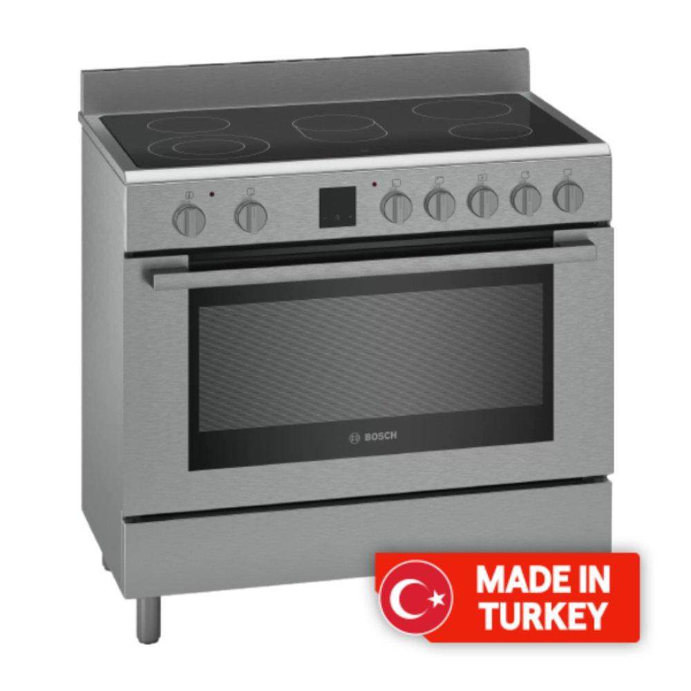 

Bosch 4 ceramic burners electric cooker, 90x60cm, hkk99v850m - stainless steel