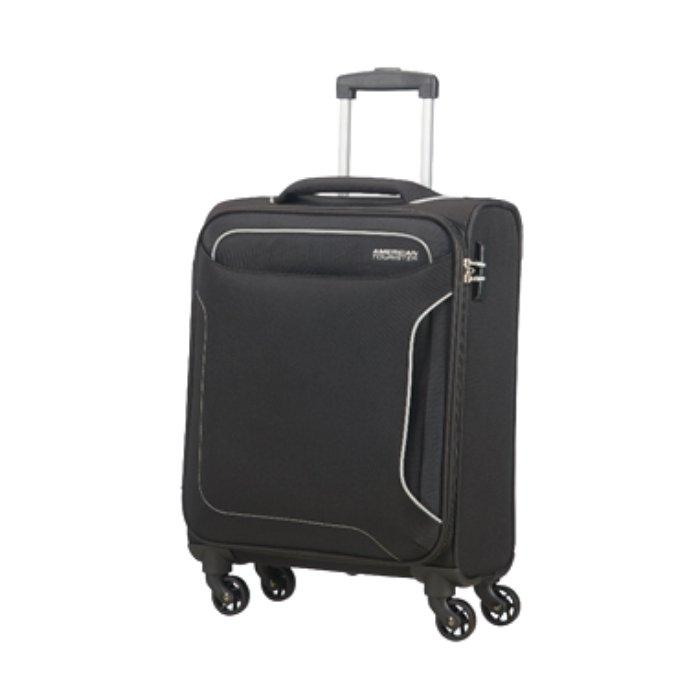 

American tourister holiday spinner soft luggage - 55cm cabin size - black