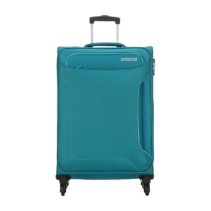 

American tourister holiday spinner soft luggage, 80cm, large size, le4x11003 - teal