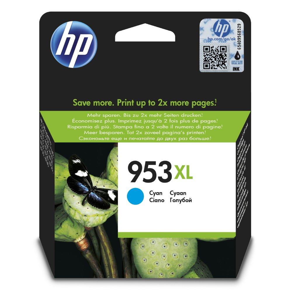 

Hp 953xl high yield cyan original ink cartridge (f6u16ae)