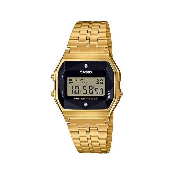 

Casio digital gents watch 34mm gmo with metal strap (a159wged-1df) - gold