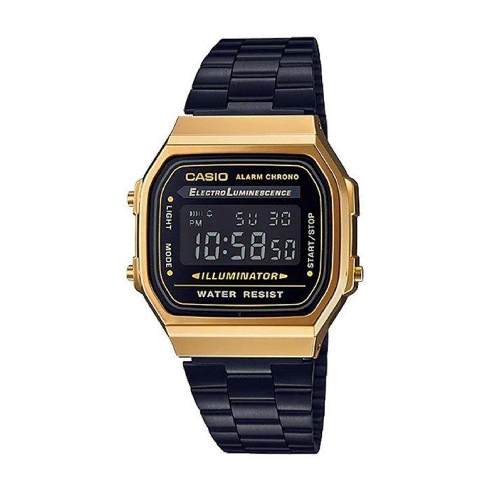 

Casio digital gents watch 37mm gmo with metal strap (a168wegb-1bdf) - black