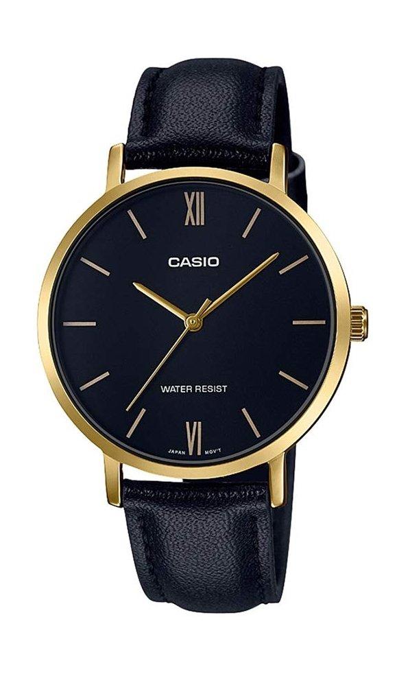 

Casio enticer 40mm ladies leather quartz analog watch - (ltp-vt01gl-1budf)