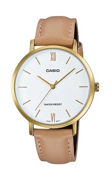 

Casio enticer 40mm ladies leather quartz analog watch - (ltp-vt01gl-7budf)