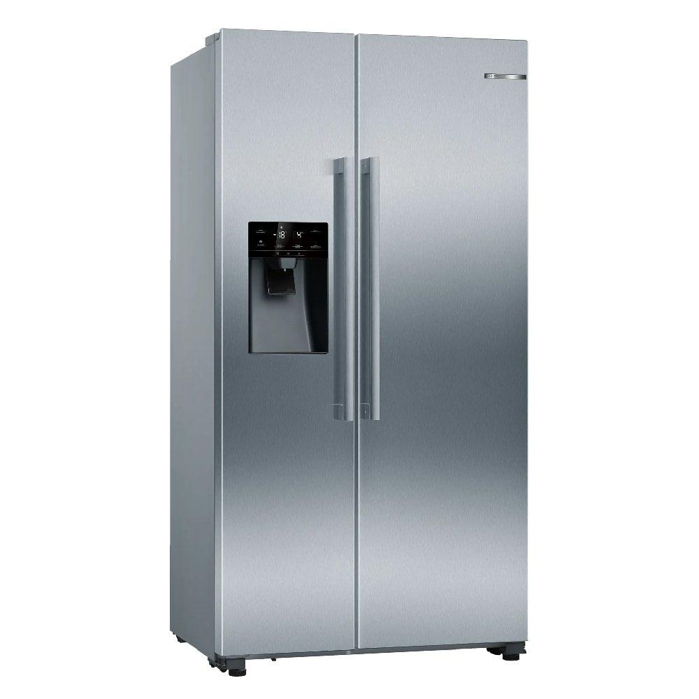

Bosch side by side refrigerator/ freezer, 21. 5 cft, 610l, kai93vi30m – gery