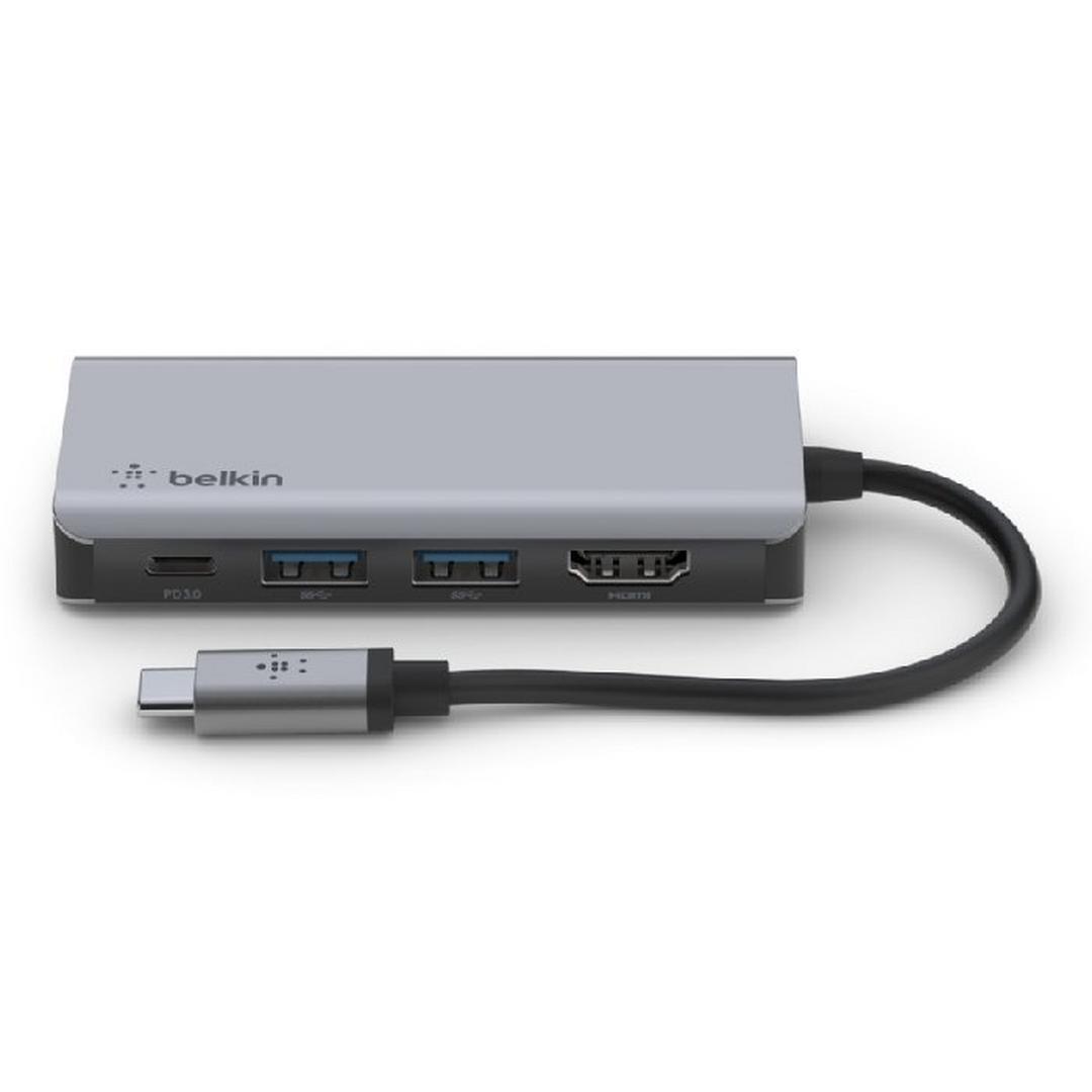 Belkin USB-C 4-in-1 Multiport Adapter - Silver
