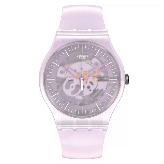 

Swatch pink mist ladies watch, analog, 41, rubber strap, swasuok155 - pink
