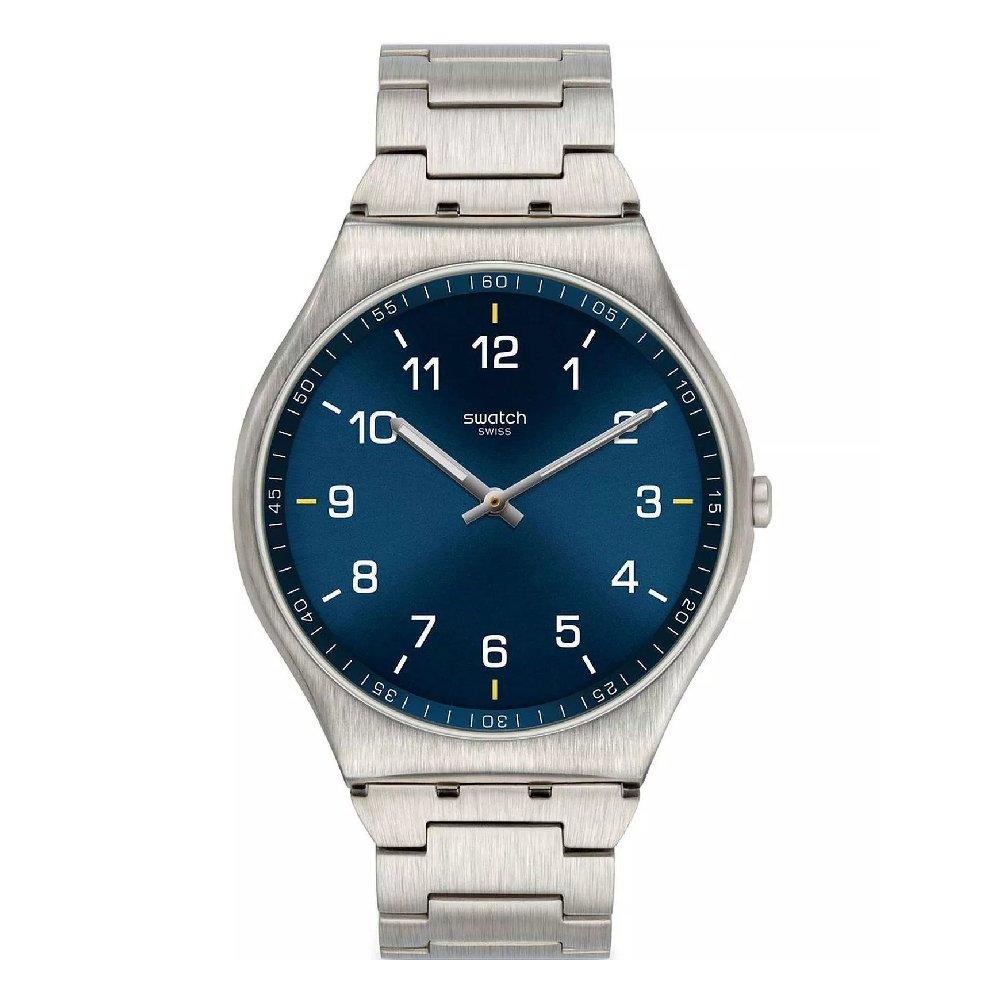 

Swatch skin suit men's watch, analog, 42, stainless steel strap, swass07s106g - silver