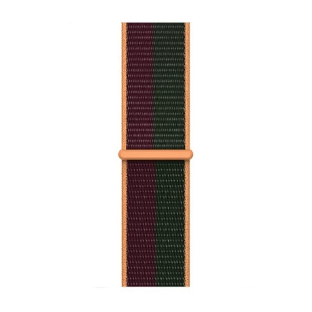 حزام رياضي لساعة ابل بحجم 41 مم - بنفسجي داكن/اخضر
