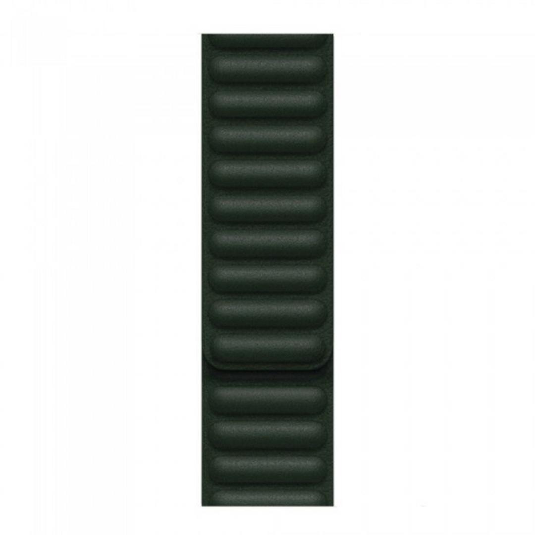 Apple Leather Link Bracelet 41mm - Sequoia Green M/L