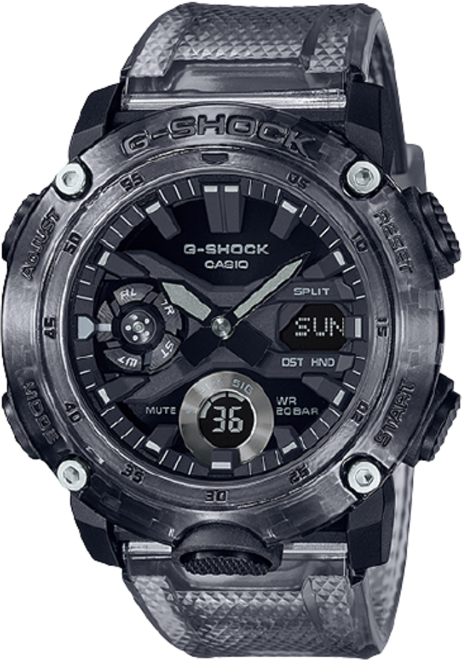 

Casio g-shock analog / digital 51mm gents resin sport watch (ga-2000ske-8adr)