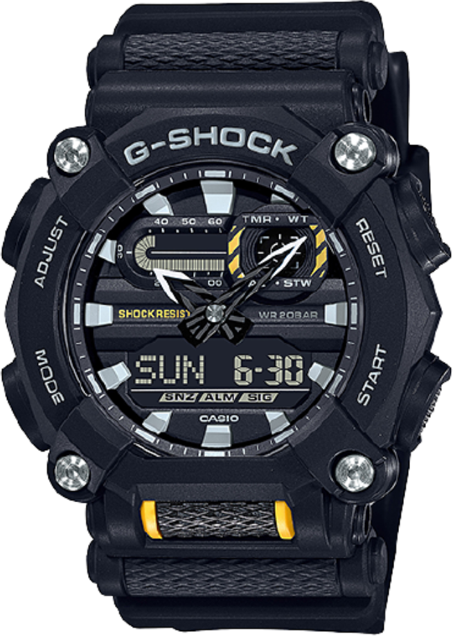 

Casio g-shock analog / digital 53mm gents resin sport watch (ga-900-1adr)