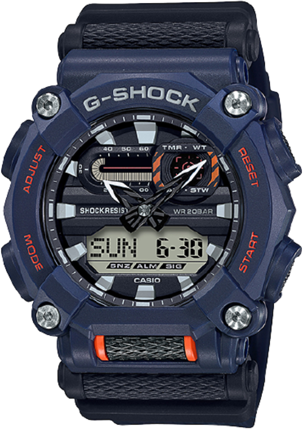 

Casio g-shock analog / digital 53mm gents resin sport watch (ga-900-2adr)