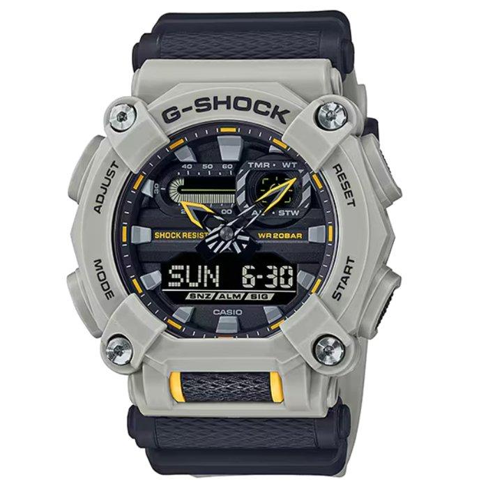 

Casio g-shock men's watch, analog / digital, 53mm, resin band, ga-900hc-3adr - grey / d...