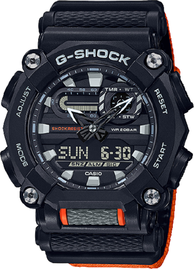 

Casio g-shock analog / digital 53mm gents resin sport watch (ga-900c-1a4dr)
