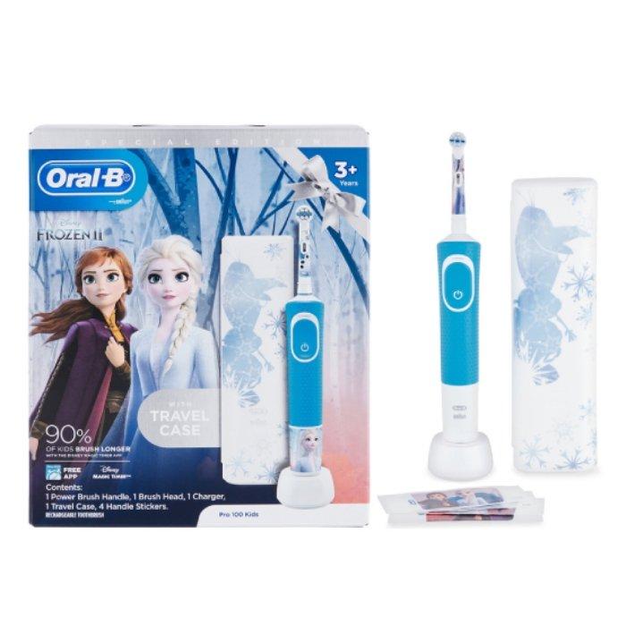 

Oral-b frozen 100 electric toothbrush + travel case