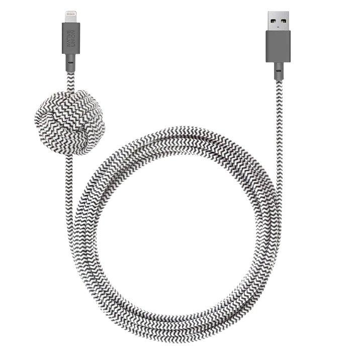 

Native union night cable usb-a to lightning 3m - zebra