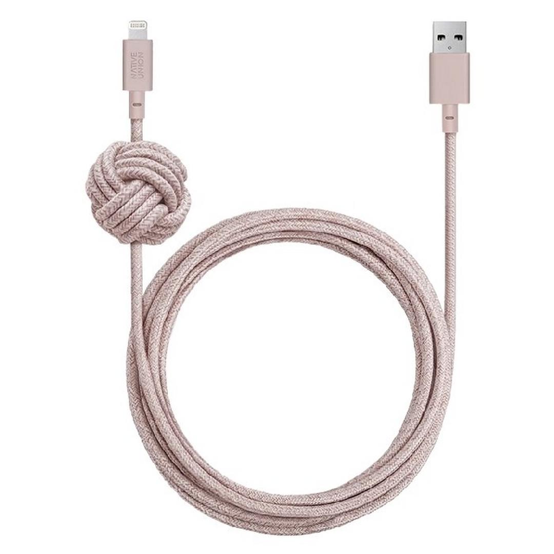 Native Union Night Cable USB-A to Lightning 3m - Rose
